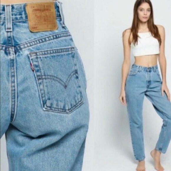 Levi's Denim - Vintage Levi's 550 Hi Rise Relaxed Tapered Mom Jean USA MADE Jeans HW9652